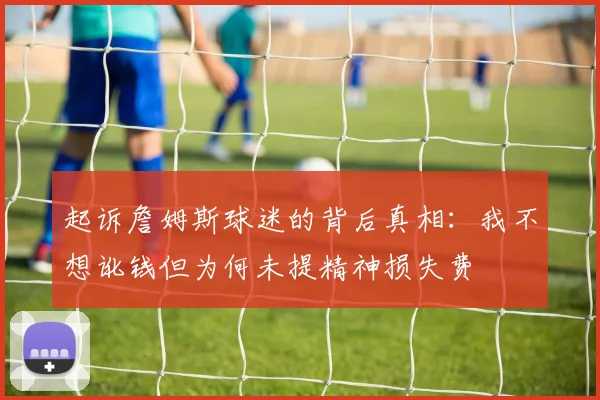 起诉詹姆斯球迷的背后真相:我不想讹钱但为何未提精神损失费